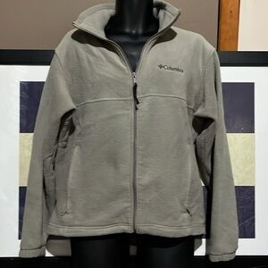 COLUMBIA Mens Green Fleece Full Zip Up Jacket